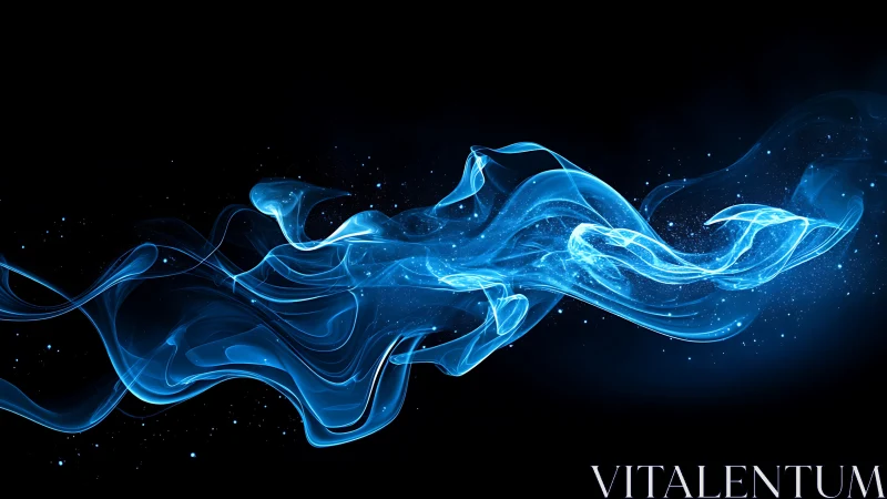 Celestial blue currents weave luminous rivers through night.