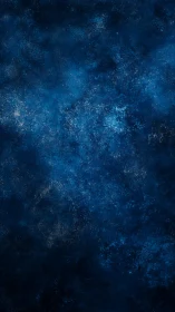 Deep ultramarine textured backdrop suggests cosmic depth