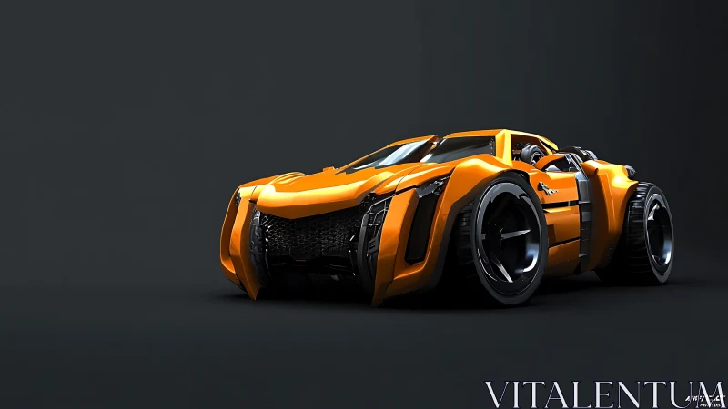 Orange hypercar concept with aggressive widebody stance.