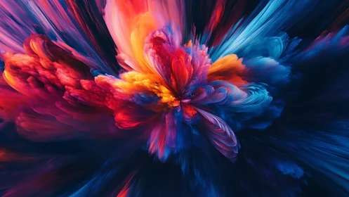 Chromatic turbulence: high-energy digital pigment explosion.