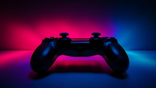 Gaming Controller Glows with Neon Lighting Energy