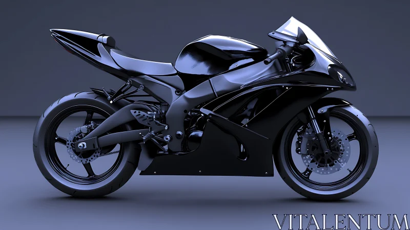 Midnight superbike stretches like liquid obsidian lightning