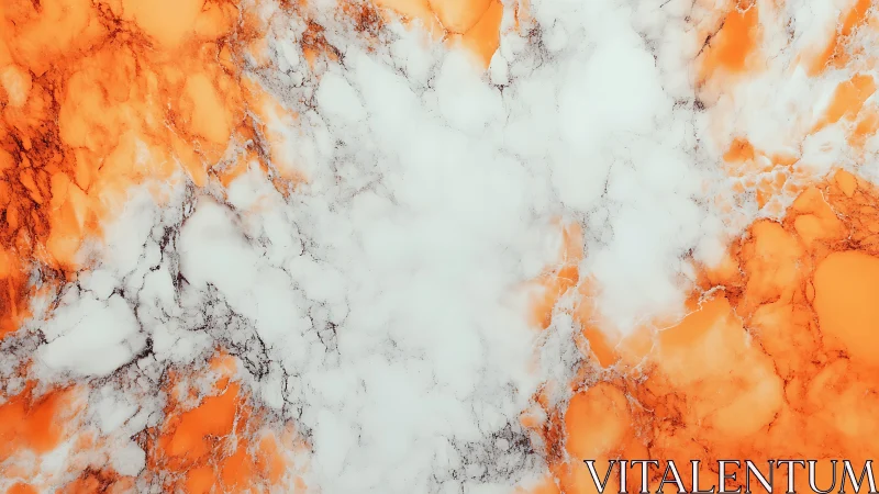 Orange marble texture with white veining centerfield focus.
