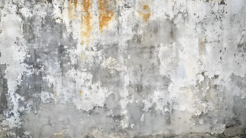Weathered Concrete Wall Texture with Peeling Paint and Stains.