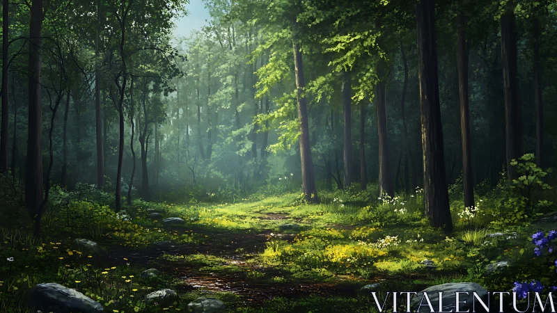 Emerald Cathedral: Where Sunlight Discovers Ancient Trees.