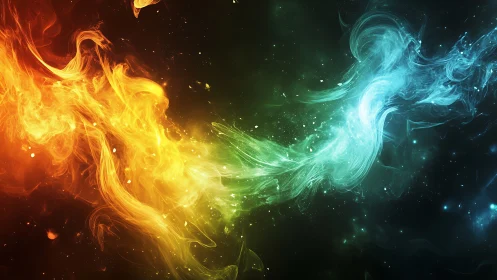 Fire and Ice Dance: Opposing Forces in Harmony.