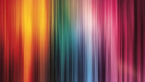 Aurora rain of color streaks across a luminous horizon.