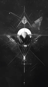 Mystic geometric sigil emerging from starlit darkness.