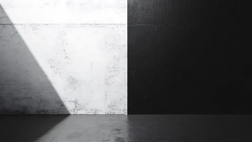 Dimensional Divide: Monochrome Architecture Meets Sculptural Shadow.