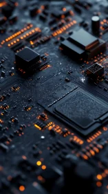 Midnight circuit skyline glowing with ember-bright logic.