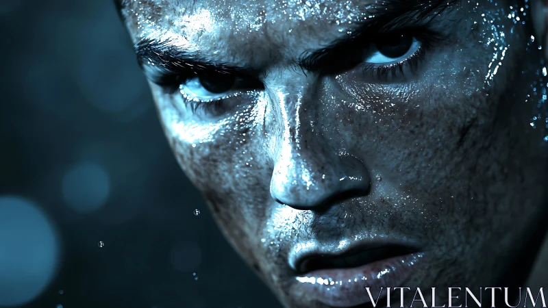 Intense close-up portrait celebrates grit, sweat, and focus