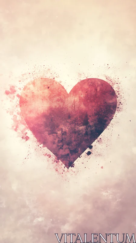 Heart of Watercolor Dreams and Gentle Splashes