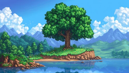 Emerald Guardian Watches Over Mountain Valley Paradise