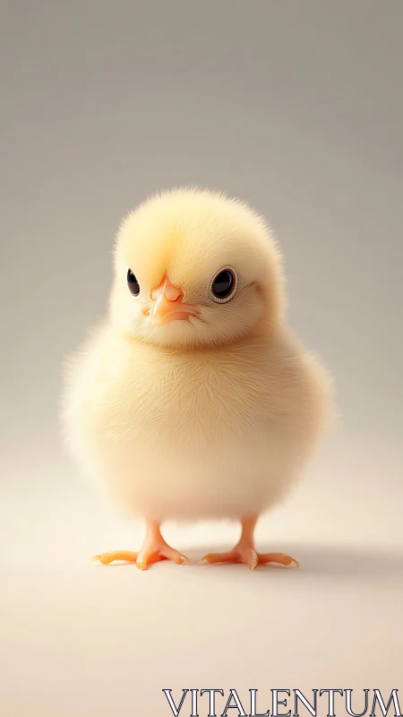 Soft-Form Chick: Digital 3D Character Study.