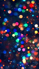 Starlit confetti cosmos of neon bokeh drifting softly.