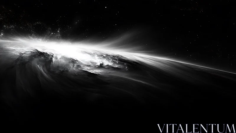 Monochrome cosmic horizon captures turbulent stellar eruption