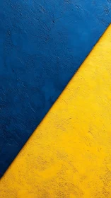 Bold blue and golden textures meeting on a diagonal line.