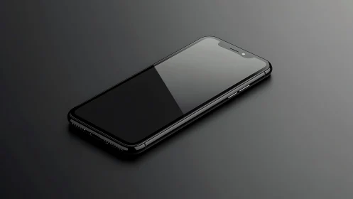 Isometric smartphone rendering with layered interface display geometry.