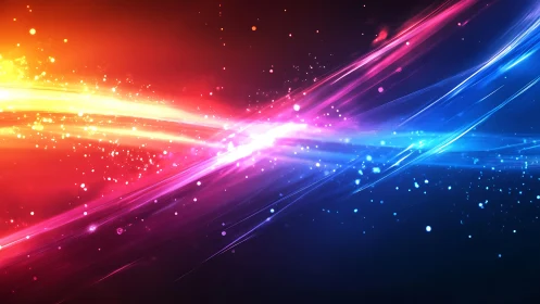 Vibrant abstract energy waves in dynamic digital art style.