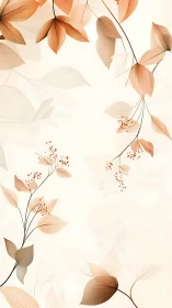 Soft copper leaves drift upward through quiet morning light