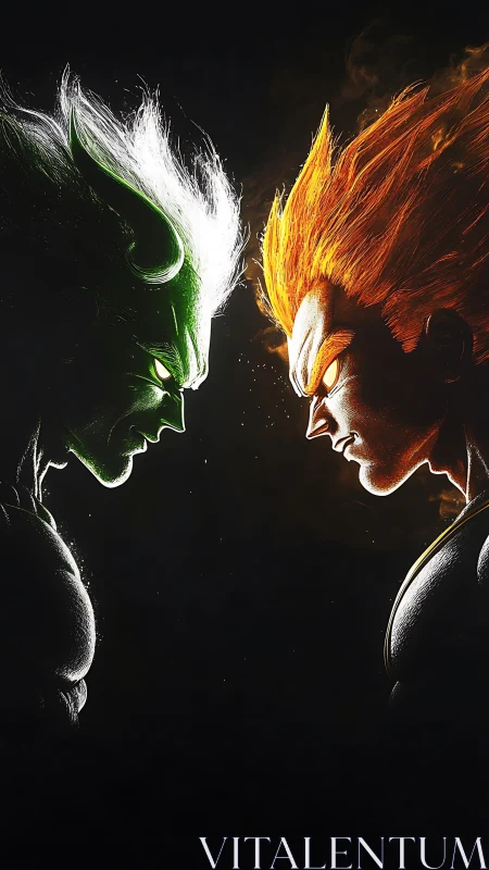 Elemental warriors clash in a dramatic face‑off of power