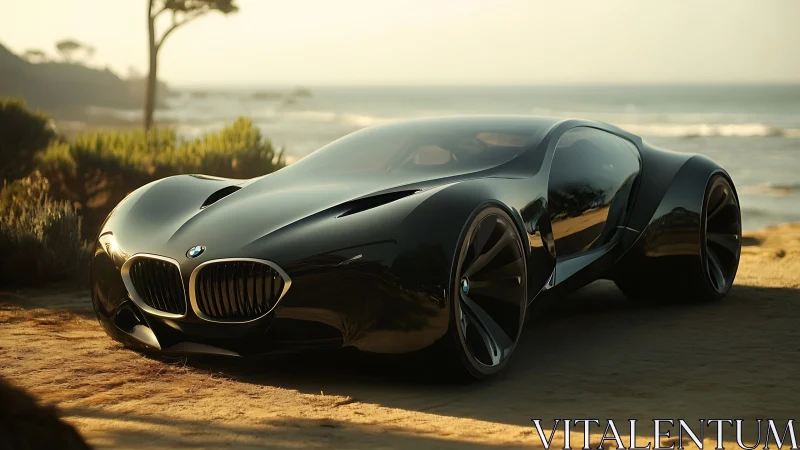 Ocean road phantom BMW concept bathed in sunset gloss.