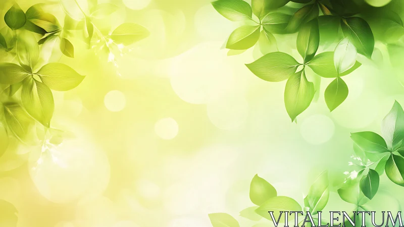 Leafy daydream border bathing in soft springlight glow.