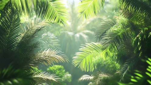 Dappled Canopy Cathedral: Emerald Light Dance.