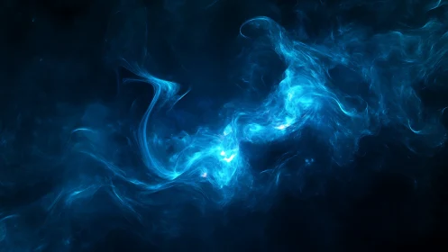 Volumetric blue plasma filaments form turbulent nebular energy stream