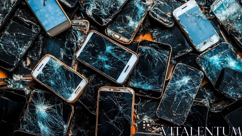 Shattered smartphones tell a vivid story of wear and waste