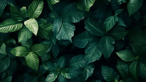 Lush green leaves create a calm, welcoming forest embrace