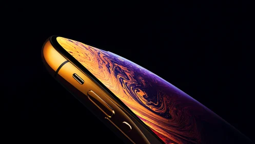 Premium Smartphone Display Showcasing Vibrant Dynamic Wallpaper