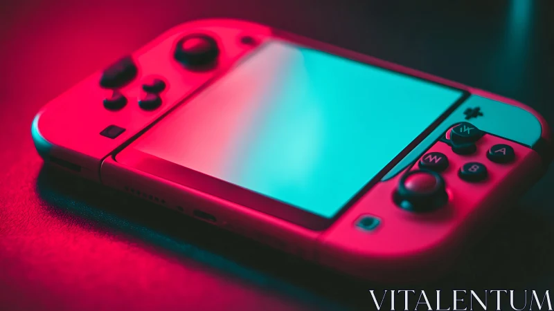 Neon Glow Gaming Console in Vibrant Light.