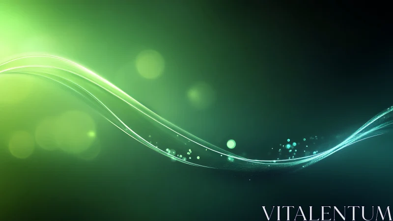 Luminous green energy wave arcs across a glowing horizon.