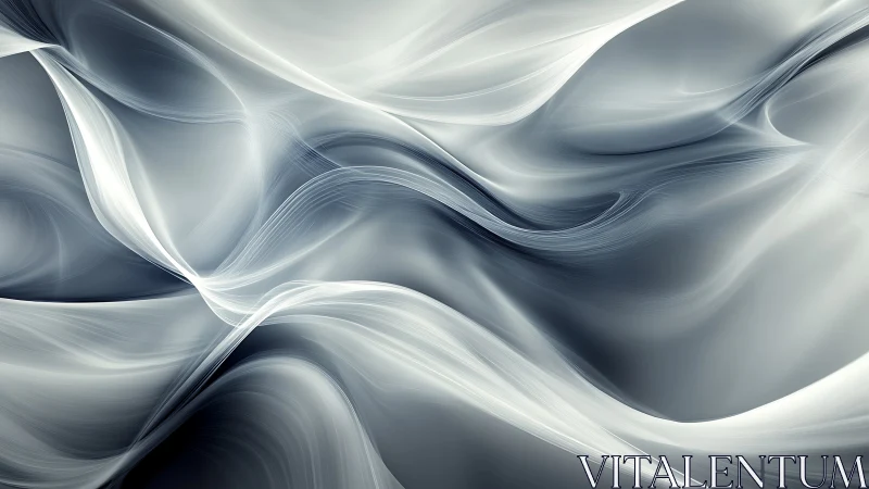 Monochrome flowing wave forms with soft layered motion.