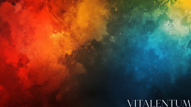 Multispectral nebula gradient with dynamic pigment diffusion field