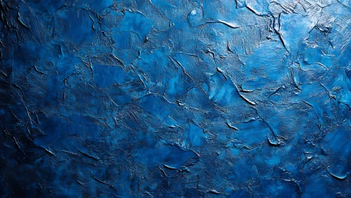 Textured cobalt blue abstract surface evokes ocean depths.