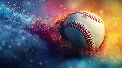 Color-charged baseball rockets through a prismatic dust storm