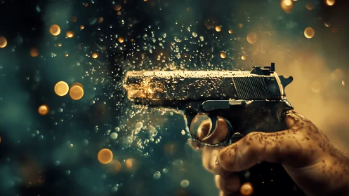 Power and Precision Frozen in Golden Light.