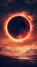 Fiery exoplanet eclipse illuminates alien valley in cinematic detail