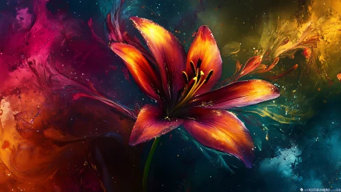 Luminous Bloom Erupts Through Chromatic Reverie.