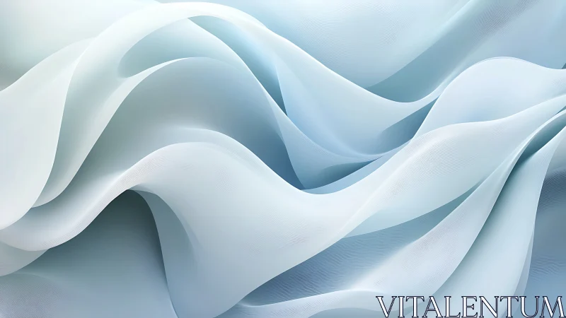 Silky blue waves drifting in a calm, cloudlike daydream.