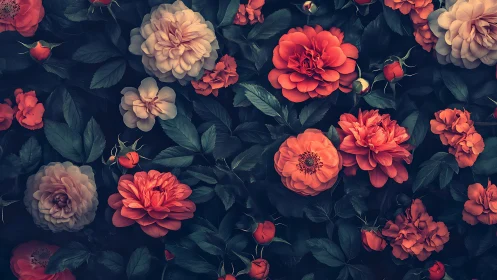 Velvet Blooms Dancing Against the Abyss