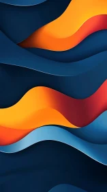 Flowing waves of color in a cozy abstract sea.