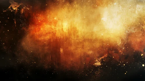 Golden nebula glow drifting through a dreamy night sky.