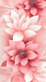 Layered Floral Composition in Pink Gradients.