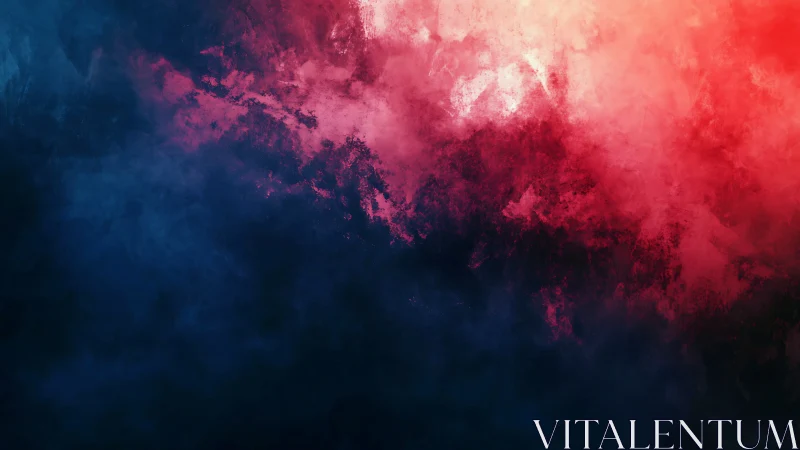 Digital painting gradient cloudscape with deep duotone field.