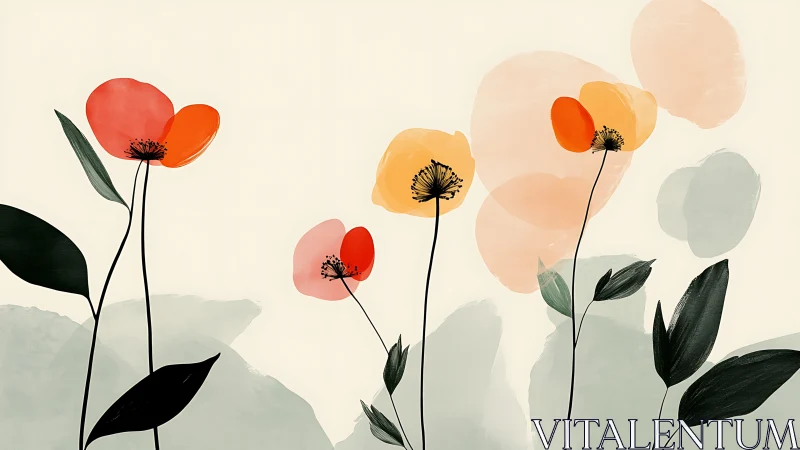 Wildflowers Dancing in Gentle Breeze.