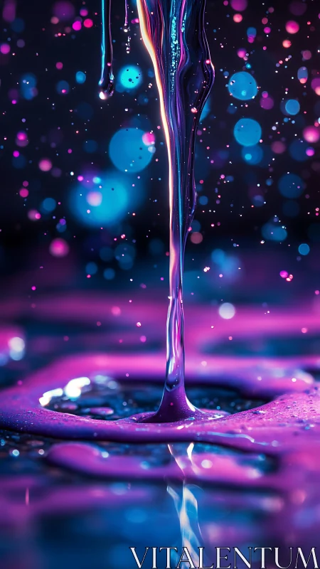 Liquid neon colors dance in a dreamy splash of glowing light
