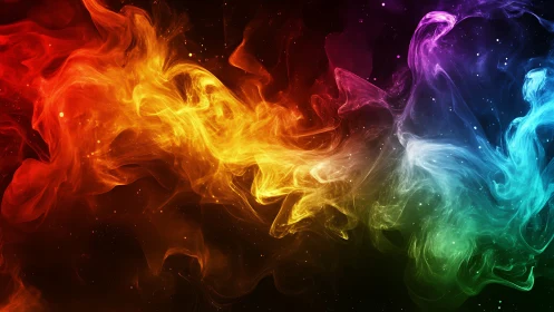 Chromatic nebula plume forms dynamic spectral energy band